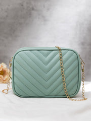 Artistix -  Chevron Charm Crossbody Bag ~Sea mist