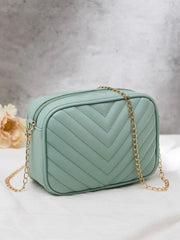 Artistix -  Chevron Charm Crossbody Bag ~Sea mist