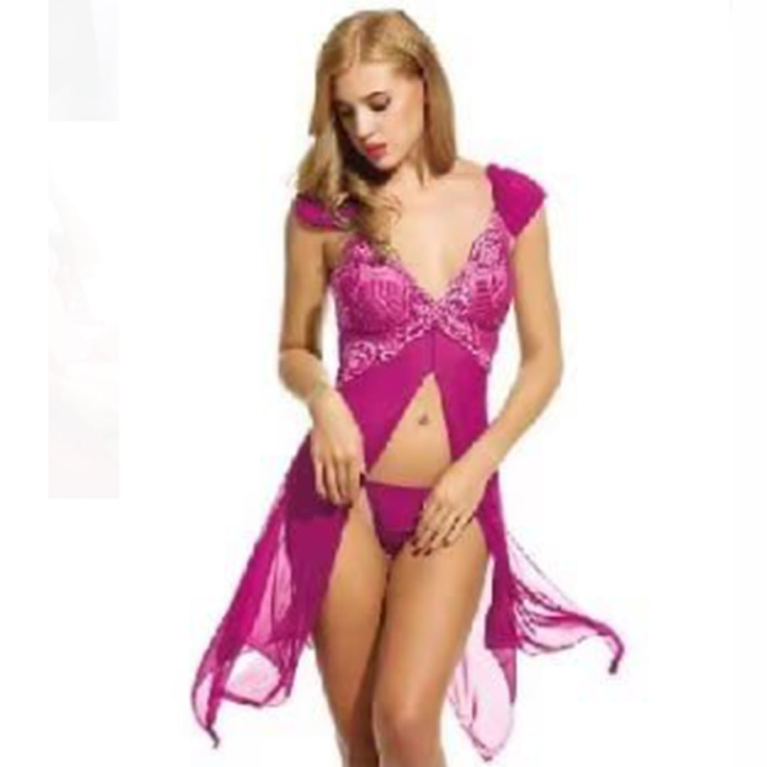 Wickter Sheer Mesh & Lace Babydoll