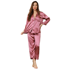 Artistix - Silk PJ Set Dark Pink