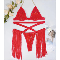 Damon Heart Faux Leather Style Lingerie