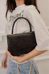 Artistix -  Handbag Croco Shine - Black