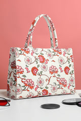 Artistix -  Canvas Tote Bags White Floral