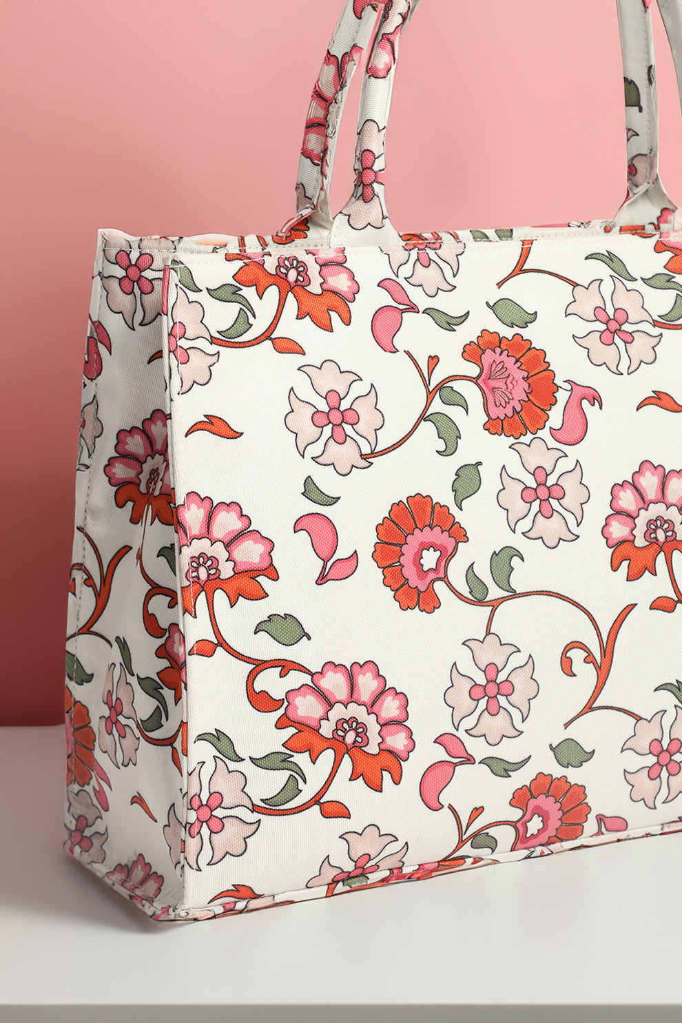 Artistix -  Canvas Tote Bags White Floral