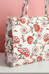 Artistix -  Canvas Tote Bags White Floral