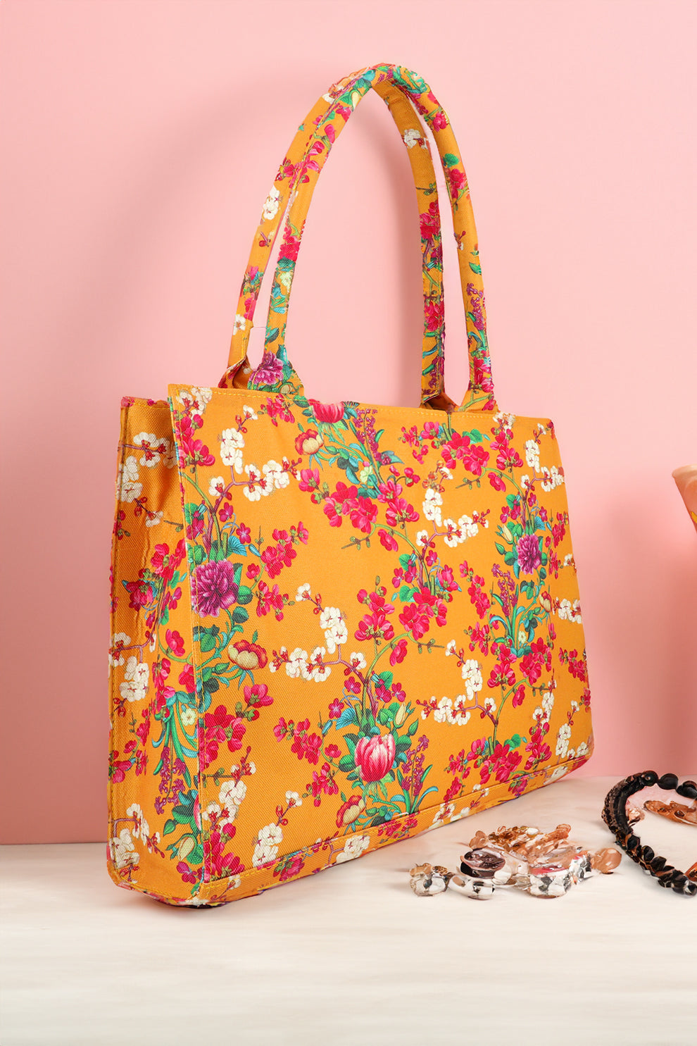 Artistix - Canvas Tote Bag Yellow Floral