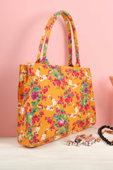 Artistix - Canvas Tote Bag Yellow Floral