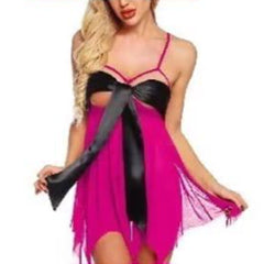 Bowknot Sling Front Open Short Lingerie