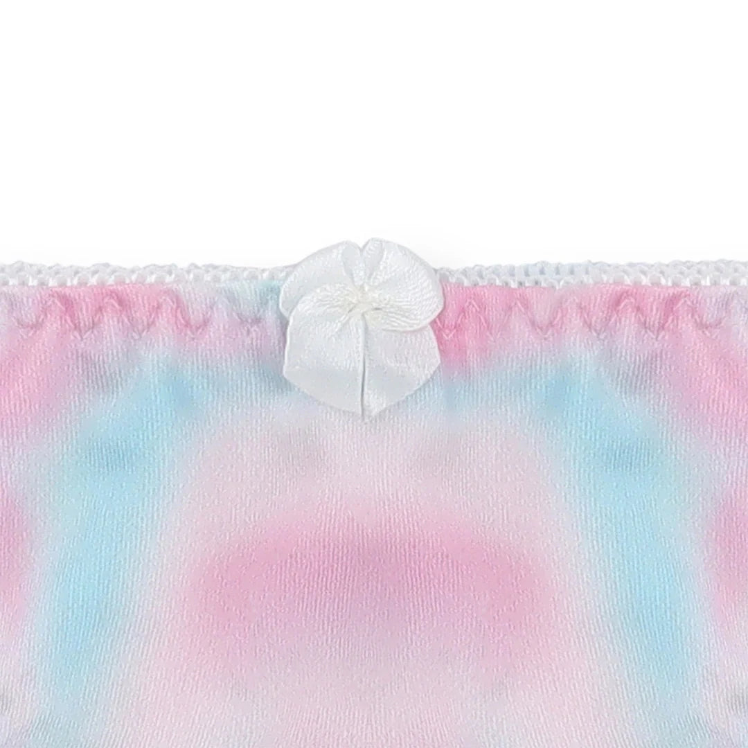 Rainbow Moon Print Padded Bra and Panty Set