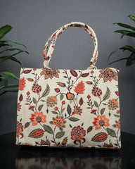 Artistix - Canvas Tote Bags Beige Multiflower