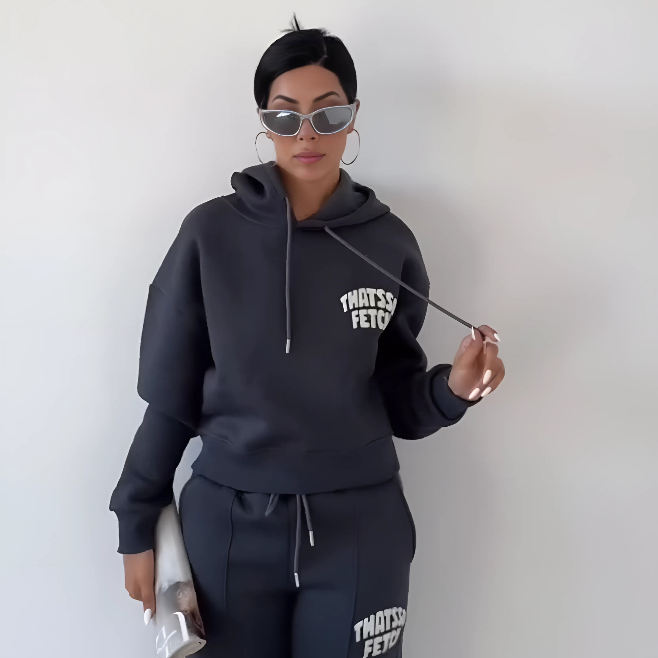Fleece Hoodie Tracksuit Suit