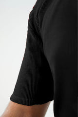 Artistix - Waffle Knitted Polo - Black