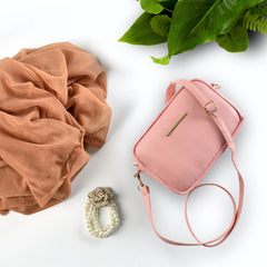 Artistix - Mini Snakeskin Square Bag - Pink