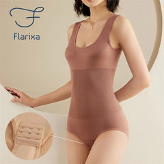 Flarixa Full Body Corset Crotch Buckle Body Shaper