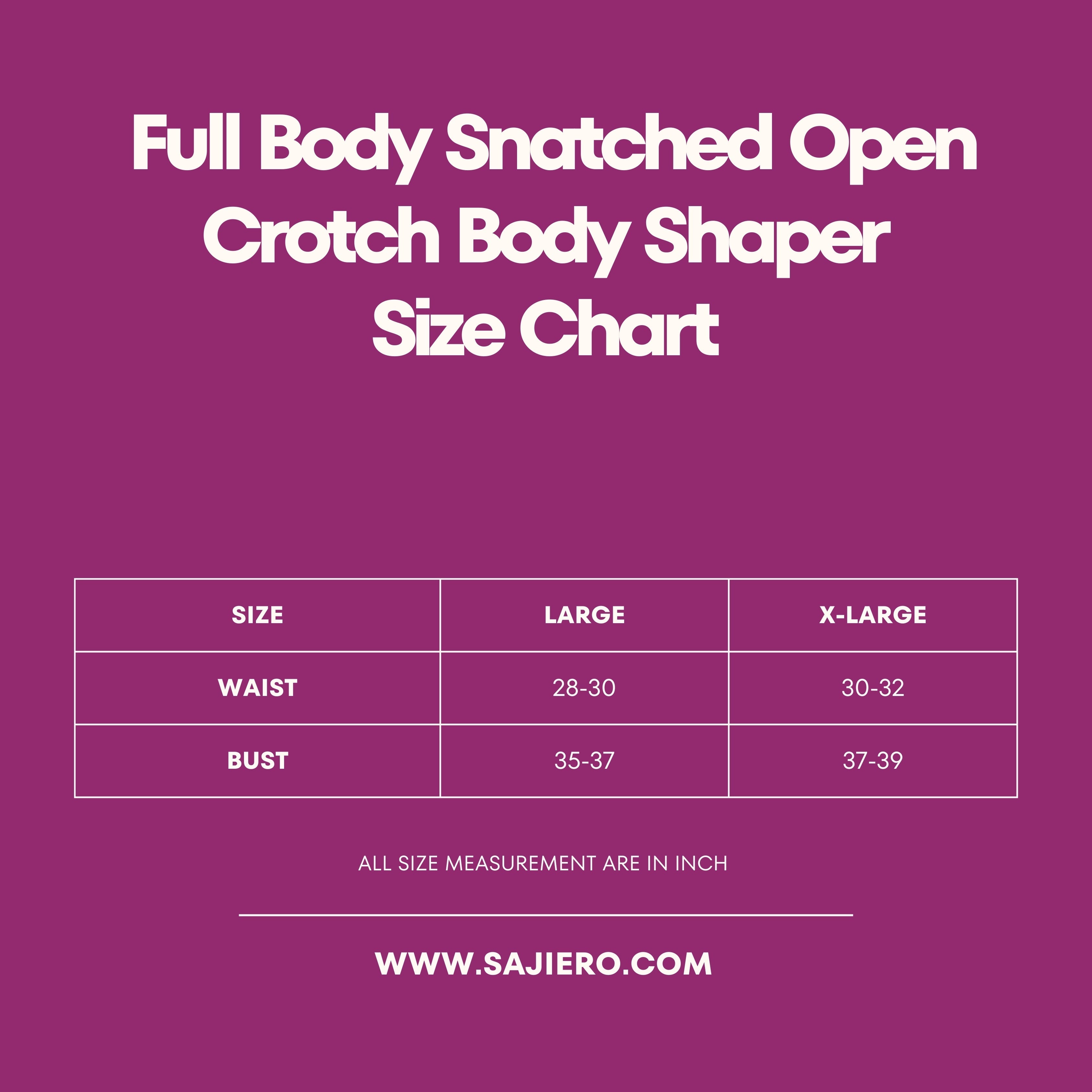 Full Body Snatched Open Crotch Body Shaper