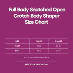 Full Body Snatched Open Crotch Body Shaper