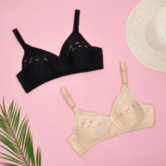 Cross Single Padded Casual Wireless Bra