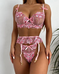 Garter Set - Blush Blossom