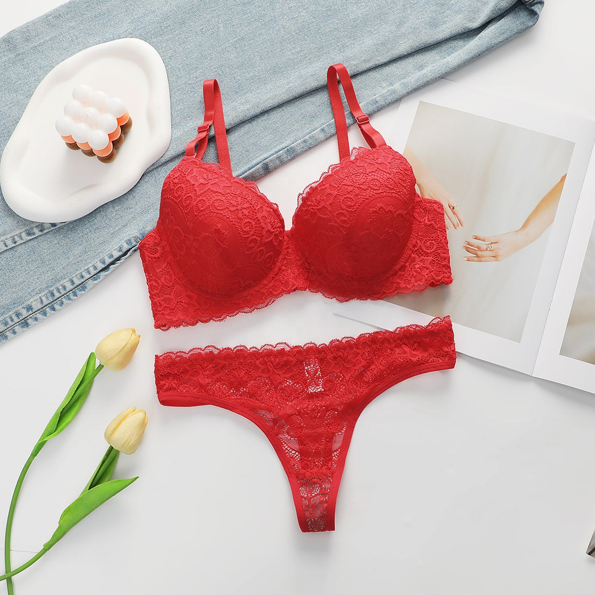 Bra Set -  Scarlet Desire