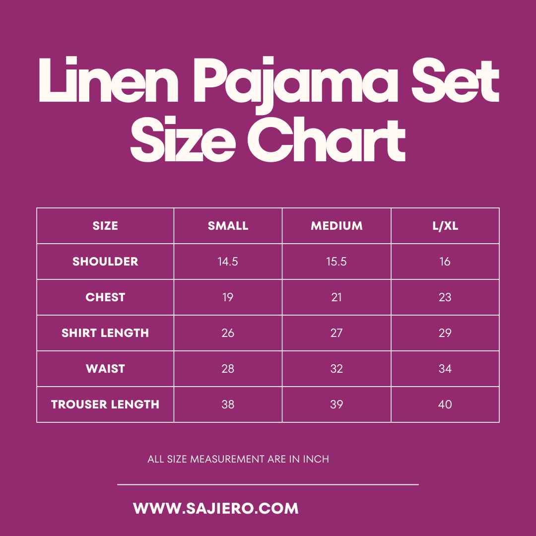 Galaxy Boski Linen  Printed Pajama with Scrunchie - Love Rose