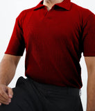 Artistix - Waffle Knitted Polo - Maroon