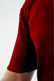 Artistix - Waffle Knitted Polo - Maroon