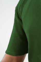 Artistix - Waffle Knitted Polo - Olive