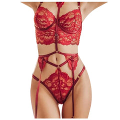 ZXC Transparent Multi straps Garter belt set
