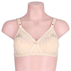 Cross Embroidered Casual Non Padded Wireless Bra