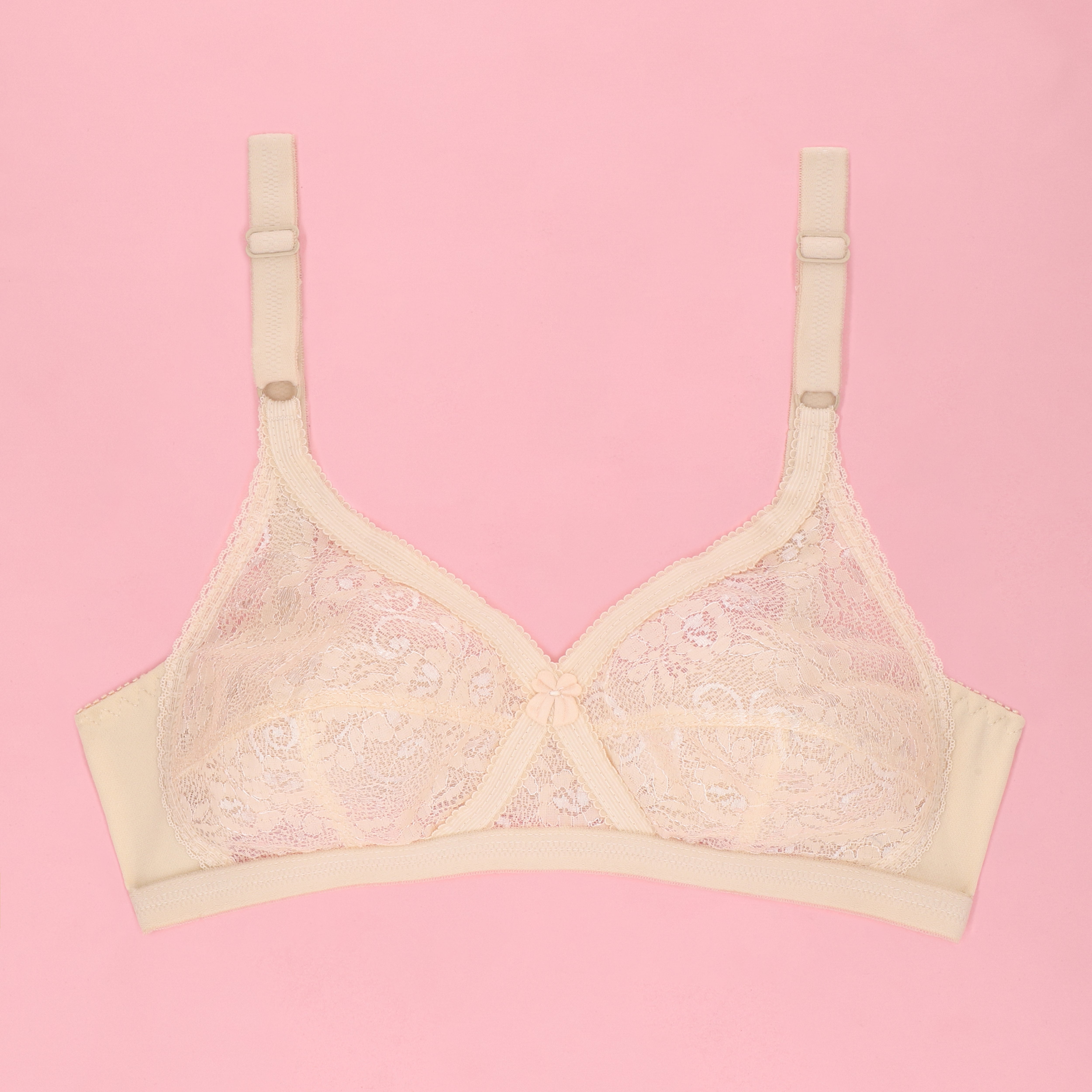 Cross Net Casual Non Padded Wireless Bra