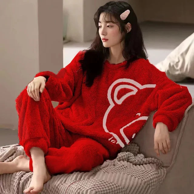 Bear Hug Fleece Pajama Suit