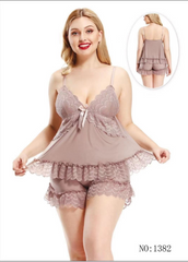 Carmen 2pcs Net Embroidered Cami Set