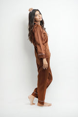 Artistix - Silk PJ Set Brown