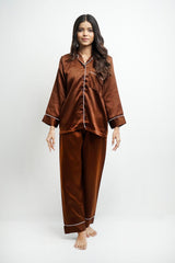 Artistix - Silk PJ Set Brown