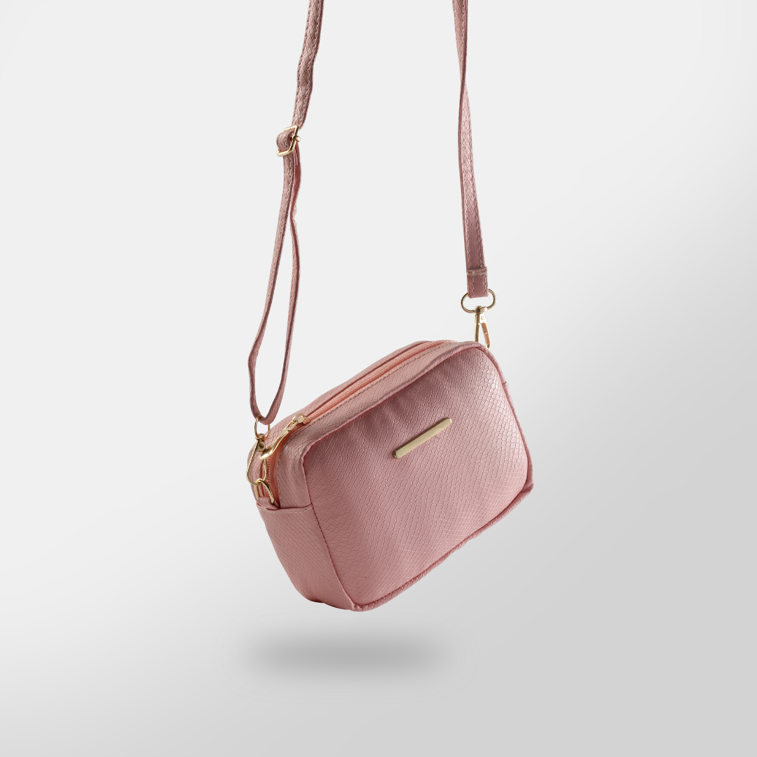 Artistix - Mini Snakeskin Square Bag - Pink