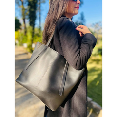 Artistix - Minimalist Shoulder Tote Bag - Black