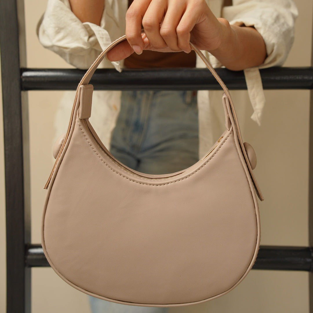 Artistix - Plain Hobo HandBag - Tea Pink