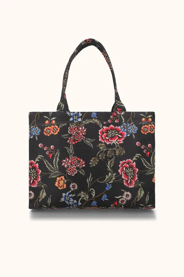 Artistix - Canvas Tote Bag Black Floral