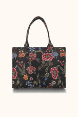 Artistix - Canvas Tote Bag Black Floral