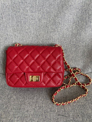 Artistix -  Quilted DockLock Crossbody Bag ~ Red